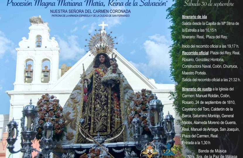 La Virgen del Carmen presidirá la Procesión Magna Mariana el próximo sábado 30 de septiembre